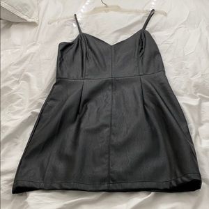 silence + noise Dresses - Black Pleather Dress silence + noise Dresses - Black Pleather Dress